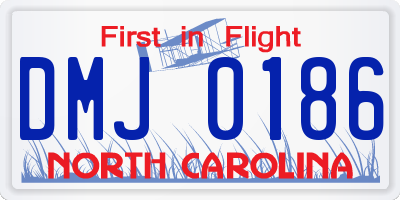 NC license plate DMJ0186