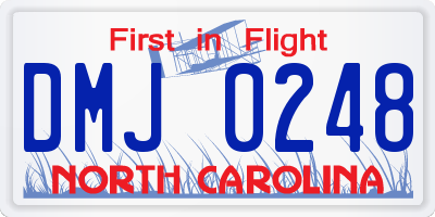 NC license plate DMJ0248