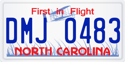 NC license plate DMJ0483