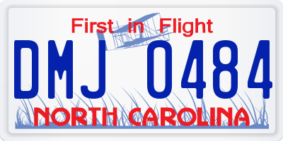NC license plate DMJ0484