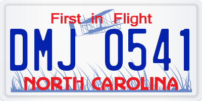 NC license plate DMJ0541