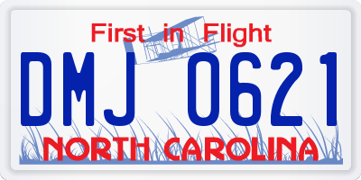 NC license plate DMJ0621