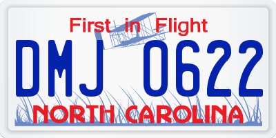 NC license plate DMJ0622