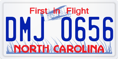 NC license plate DMJ0656