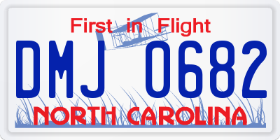 NC license plate DMJ0682