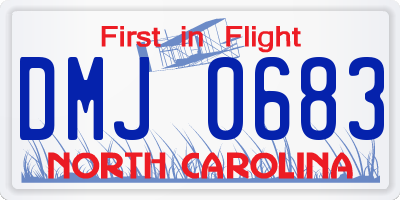 NC license plate DMJ0683
