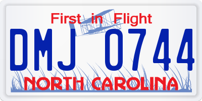 NC license plate DMJ0744