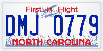 NC license plate DMJ0779