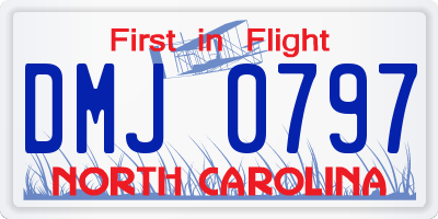NC license plate DMJ0797