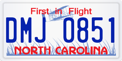 NC license plate DMJ0851