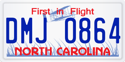 NC license plate DMJ0864