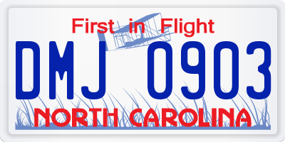 NC license plate DMJ0903