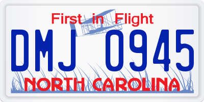 NC license plate DMJ0945