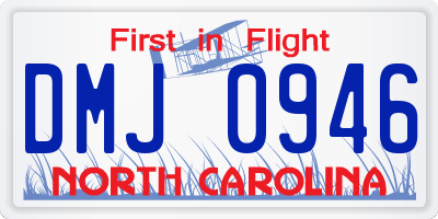 NC license plate DMJ0946