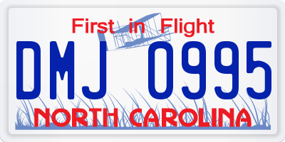 NC license plate DMJ0995