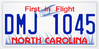 NC license plate DMJ1045