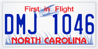 NC license plate DMJ1046