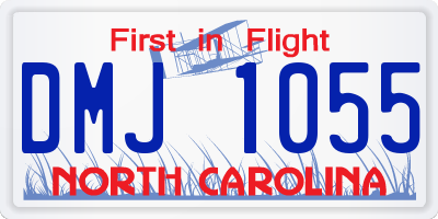 NC license plate DMJ1055