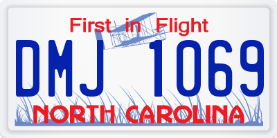 NC license plate DMJ1069