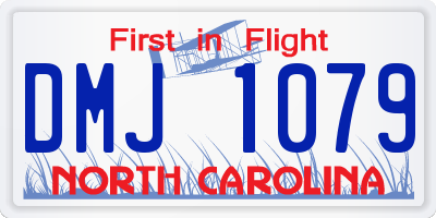 NC license plate DMJ1079