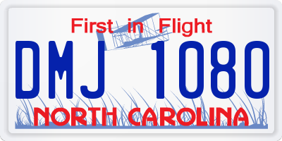 NC license plate DMJ1080