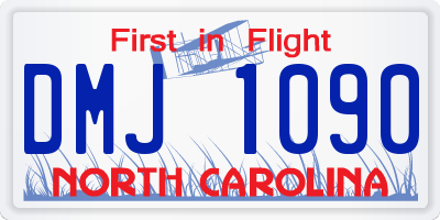 NC license plate DMJ1090