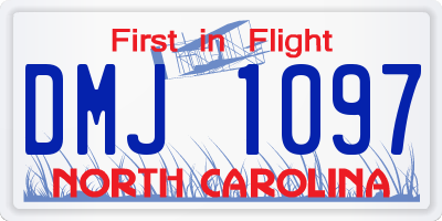 NC license plate DMJ1097