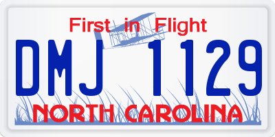 NC license plate DMJ1129