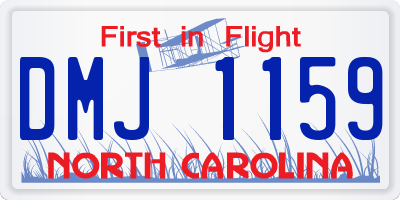 NC license plate DMJ1159