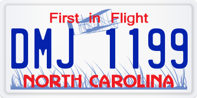 NC license plate DMJ1199