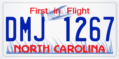 NC license plate DMJ1267