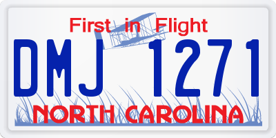 NC license plate DMJ1271
