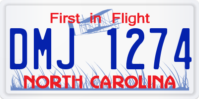 NC license plate DMJ1274