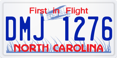 NC license plate DMJ1276