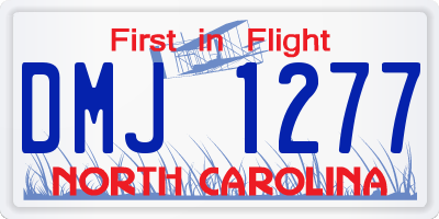 NC license plate DMJ1277
