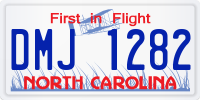 NC license plate DMJ1282