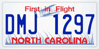 NC license plate DMJ1297