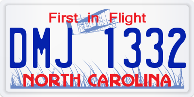 NC license plate DMJ1332