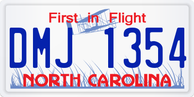 NC license plate DMJ1354