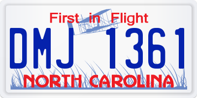 NC license plate DMJ1361