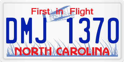 NC license plate DMJ1370