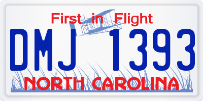 NC license plate DMJ1393