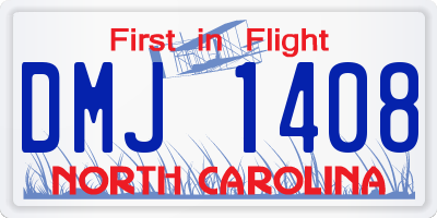 NC license plate DMJ1408