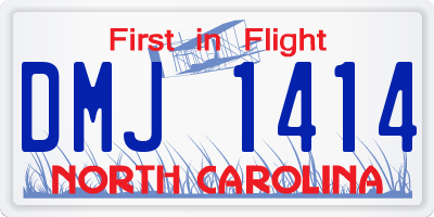 NC license plate DMJ1414