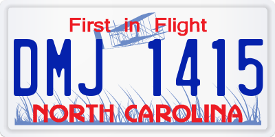 NC license plate DMJ1415