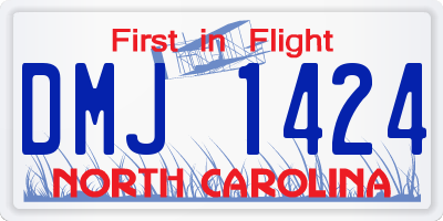 NC license plate DMJ1424