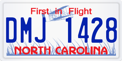 NC license plate DMJ1428