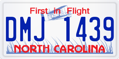 NC license plate DMJ1439