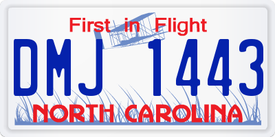 NC license plate DMJ1443