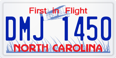 NC license plate DMJ1450